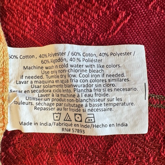 Maple Leaf Jacquard Fall Harvest Tablecloth Cotton Blend Jewel Tones    57 X 102 - Picture 11 of 12